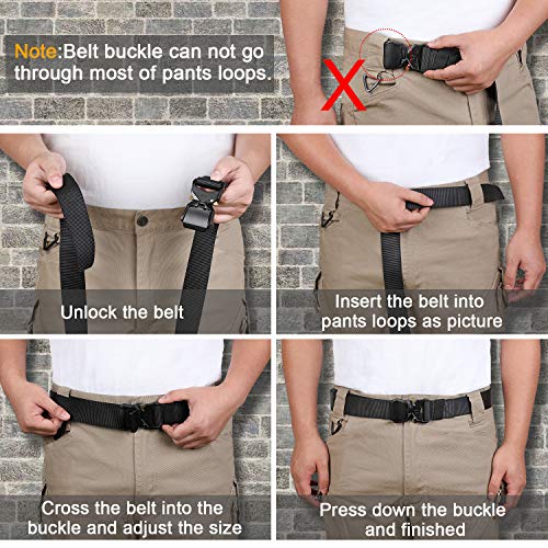 WERFORU Herren Taktischer Gürtel, militärischen Schnellverschluss Schnalle Taillenband, Heavy Duty Nylon Taillengürtel, Militär Arbeitsgürtel für Outdoor Camping Jagen