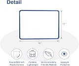 DumanAsen Double Sided Dry Erase Whiteboard with Pens Eraser 16x12 in Blue view 2
