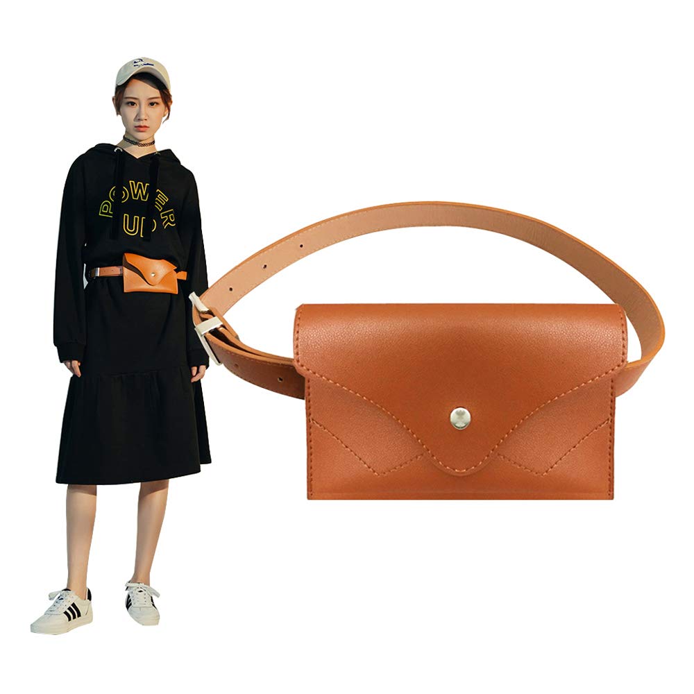 Famhome Women leather fanny pack, removable Belt with MINI Purse Travel Cell Phone Bag