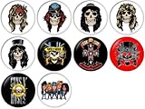 Guns N' Roses Pinback Buttons Badges/Pin 1 Inch (25mm) Set of 10 New