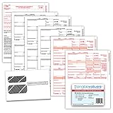 1099 Misc Tax Forms 2019 - Tangible Values 4-Part Kit with Envelopes - QuickBooks and Intuit Compatible, 50 Pack