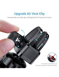 AINOPE Magnetic Phone Car Mount, 6 Strong Magnet Car Phone Mount Upgrade Air Vent Clip Phone Magnet Car Mount with 360 Rotation Compatible iPhone Xs MAX XR X 8 7, Galaxy Note 9 S10 S8 S7, iPad