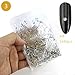4574pcs Nail Art Rhinestones Clear Nail Crystal Flat Back Circular Glass Studs Stones for 3D Nails Art Decorations Manicure Tools（1.3mm - 4.8mm) (Crystal Clear)