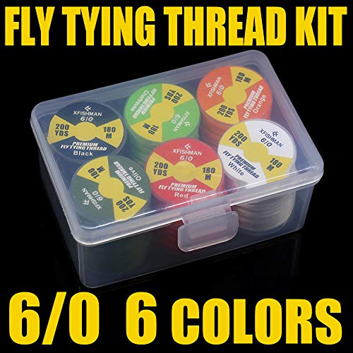 XFISHMAN Fly Tying Thread Kit 6/0 Fly Tying Supplies Fly Fishing Materials Accessories Pricepulse