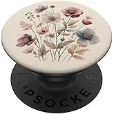 Flower Cream Beige Floral PopSockets Adhesive PopGrip