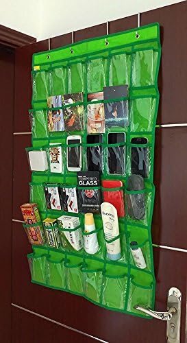 Green Cell Phone Pocket Chart Clear 36 Hanging Pocket Organizer Classroom