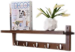 QYQYMJ Madera Maciza Perchero De Pared Estante De Baño ...