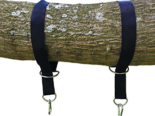 The Tree Swing Hanging Kit Holds 1200lbs, Easy & Fast Swing Hanger Installation to Tree- 2 Strap & Snap Carabiner Hook, Perfect For Swings, Hammocks & Anything Else - 100% Weather/Waterproof