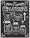 Kitchen Measurement Conversion Chart on Chalkboard Style 11x14 Unframed Art Print Poster - Great Cooking and Baking Wall Art Decor for Kitchen, Culinary Classroom, Restaurant