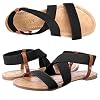 MUDAN-Womens-Elastic-Flat-Sandals