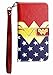 iPhone 7 Wallet Case, iPhone 7 Case, DURARMOR Wonder Woman Premium PU Leather Wallet Case with ID Credit Card Cash Slots Flip Stand Wrist Strap Cover Carrying Case for iPhone 7