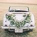 GuassLee JUST Married Banner Car Decorations, Gold Glitter Just Married Sign Garland for Bridal Shower Decorations, Photo Props and Car Decorations