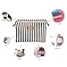 GreenForest Cotton Blend Linen Convenient Collapsible Storage Bin Basket With Totes,1 Closet Drawer ,Dark blue Strips(16x12x10inches)