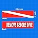 2 Scuba Diver Embroidered Keychains REMOVE BEFORE DIVE similar to the REMOVE BEFORE FLIGHT keychains