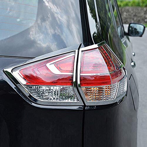 Kadore for Nissan Rogue 2014-2016 Chrome Rear Tail Lights Lamp Cover Trim Frame Exterior Accessories 4-pc
