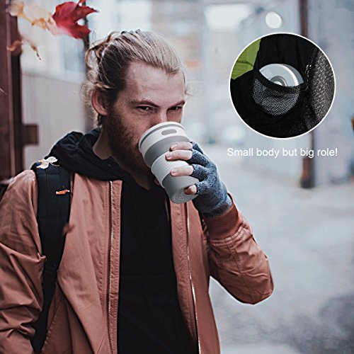 ROCONTRIP Silicone Collapsible Cup Convenient Travel Coffee Mug Lightweight Food Grade Silicone & PP BPA Free for Camping Hiking Outdoor Commuters (Gray (Set of 2))