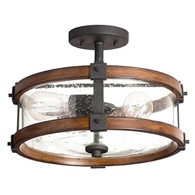 Kichler 38171 Distressed Semi Flush Mount Light, 3 Lights