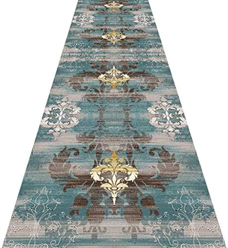 SESO UK- Rococo Carpet Runner for Hallway Stairs, Elegant commercial Household Hall Blue Rug Runner (Size : 60×100cm)