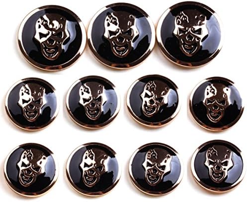 EVILY Premium SKULL Metal Suit Buttons Set- 11 Pieces