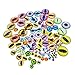 100PCS 5Sizes Assortment Dragon Eyes Flatback Glass Cabochon for Doll Making Jewelry Craft DIY Findings (Mixed1)