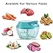 Manual Garlic Chopper Onion Grinder, Ourokhome Portable Speed Cutter Mini Pull String Food Processor Mincer for Vegetables, Fruits, Tomato, Ginger, Nuts, Herbs, etc., 2 cup, (Blue)