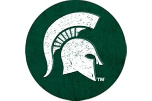 R and R Imports Michigan State University Distressed Wood Grain 4 Inch Round Magnet