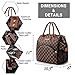 WODKEIS Lunch Bag Insulated Lunch Box Cooler Bag Large Lunch Tote Luxury Snacks Organizer Lunch Holder for Women Men Adults Work Picnic Hiking, Water-resistant, Wide-Open, Brown Lattice