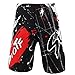 SUOTF Black Ink Style Domineering Screaming Fight MMA Fitness Breathable Shorts Boxing Tiger Muay Thai MMA Shorts