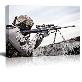 Sniper Posted on Roof Ledge Wall Decor