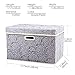 Prandom Large Stackable Storage Bins with Lids [2-Pack] Fabric Decorative Storage Box Cubes Organizer Containers Baskets with Cover Handles Divider for Bedroom Closet Living Room (Gray)