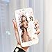 WATACHE Design for 8 Plus/7 Plus Case,Seashell Pattern Soft TPU Shock-Absorption Crystal Bumper Case with Bling Diamond 360 Degree Rotating Ring Grip Holder Kickstand for 8/7 Plus(White)