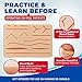 Suture Practice Kit for Suturing Training: Advanced 30 Piece Suture Kit with Large Pre-Cut Silicone Wound Suture Pad, Suturing Tools, 4 Types Threads & Storage Case - Medical Training Surgical Sutures