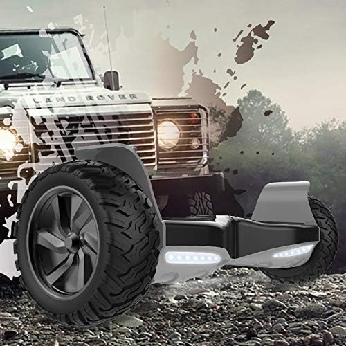 GeekMe Gyropode 8.5 Hover Scooter Board Overboard Pouces Scooter Electrique Tout Terrain Scooter Auto-équilibré Electrique avec Moteur Puissant LEDs Bluetooth APP pour Adultes et Enfants