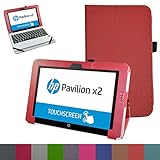 HP Pavilion x2 10 / HP x2 210 G1 Case,Mama Mouth PU Leather Folio Stand Cover for 10.1