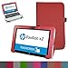 HP Pavilion x2 10 / HP x2 210 G1 Case,Mama Mouth PU Leather Folio Stand Cover for 10.1" HP Pavilion X2 10-n113dx n114dx n123dx n124dx n013dx / HP x2 210 G1 Detachable 2-in-1 Laptop/Tablet,Red