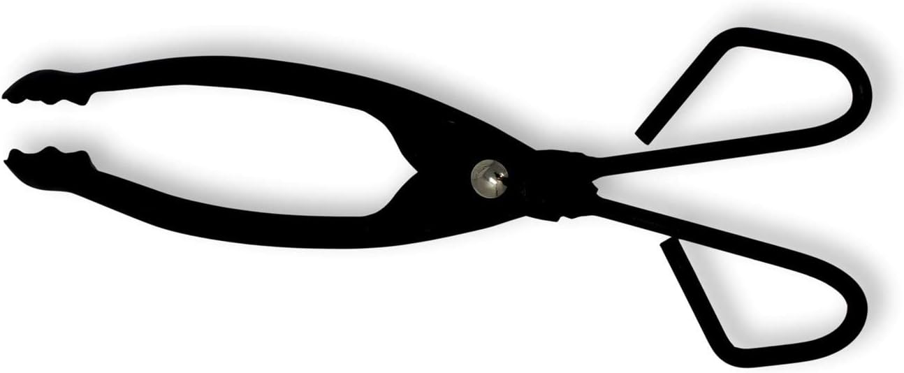 Black Metal Ash Pan - 33cm Wide (13") with Lightweight Coal and Log Tongs - Image 4