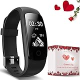 Fitness Tracker, moreFit Slim Touch HR Heart Rate Waterproof Activity Tracker Wireless Bluetooth Smart Bracelet Pedometer Watch with Sleep Monitor (Christmas Packing Design)