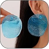 Color Acrylic Earrings for Women Large Round Resin Color Acrylic Geometric Stud Exaggerated Earrings Fashion Jewelry