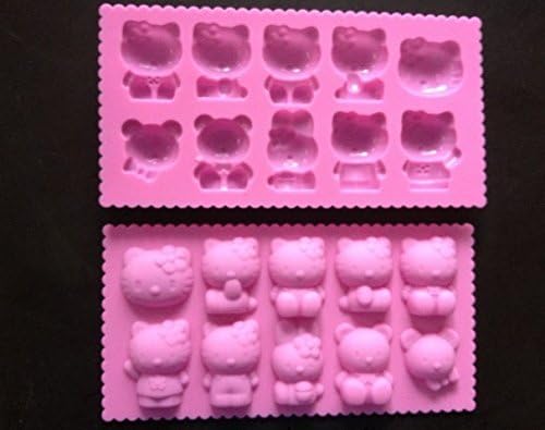 Creativemoldstore1pcs Small Kitten with Lacework (HY1-107) Food Grade Silicone Chocolate/Jelly/Pudding/Ice/Candy DIY Mold