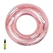 XP-Art Large Transparent Inflatable Tube Swim Tube Glitter Swim Ring Raft Durable Round Summer Pool Float Inflatable Swim Inner Tube for Summer Swim Pool Thicken (Pink) (120CM - Swim Ring)