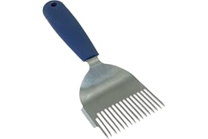 Longdex Bee Keeping Stainless Steel Uncapping Fork Beekeeping Honey Fork Shovel Tool with Plastic Handle