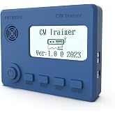 Mini CW Trainer Morse Code Trainer with Display, Moore Simo Wales Code Shortwave Radio Telegraph Key Car Key Learning CW Radio for Telegraph Practice with Charging Cable (Blue)