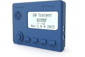 PUTIKEEG Mini CW Trainer Morse Code Trainer with Display, Moore Simo Wales Code Shortwave Radio Telegraph Key Car Key Learning CW Radio for Telegraph Practice with Charging Cable (Blue)