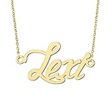 BYBWBL Lexi Name Pendant Necklace 18k Gold Plated