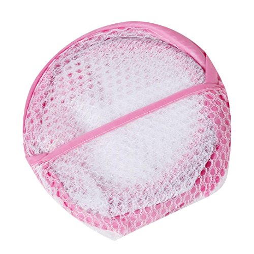 Clearance Deal! Hot Sale! Laundry Clothes Basket Storage Basket, Fitfulvan Foldable Pop Up Washing Laundry Basket Bag Hamper Mesh Storage (Pink)