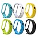6 Pcs Xiaomi Mi Band 4 Strap Bracelet Replacement Silicone Strap for Xiaomi Mi 3/4 Band Smart Watch Wristband Waterproof Wearable Breathable