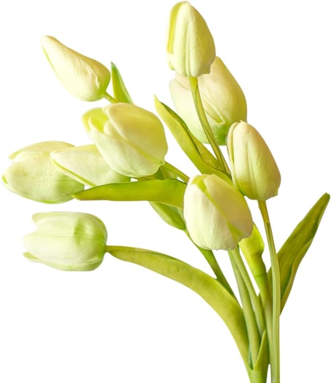 “Real Feel” Tulip Sprays, Faux Flowers With Leaves, 16 inch, Artificial Floral