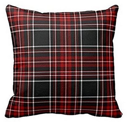 Coolbis Red Plaid Tartan Pillowcasees