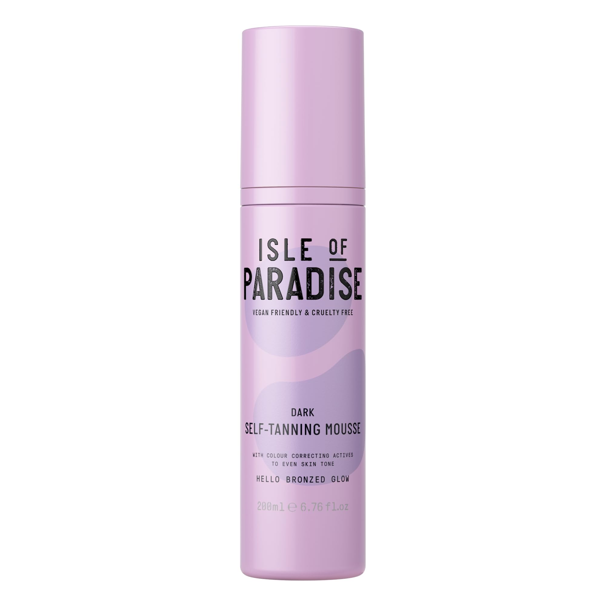 Isle of Paradise Self Tan Mousse, Dark (200 ml) Self Tanning Foam, Natural Ingredients & Vegan (packaging may vary)