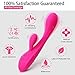 G Spot Rabbit Vibrator for Women - Seamless Dual Powerful Motor with 7 Vibration Modes Rechargeable Clitoris Stimulation Waterproof Wand Massager Couple Dildo Adult Sex Toys (Pink)